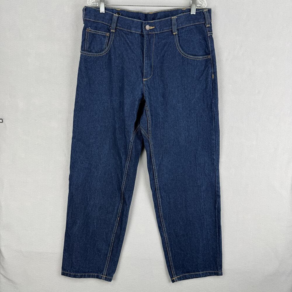 Filson Carbon Canyon Jeans Mens 35x30 Dark Wash Blue Denim Straight Work Utility